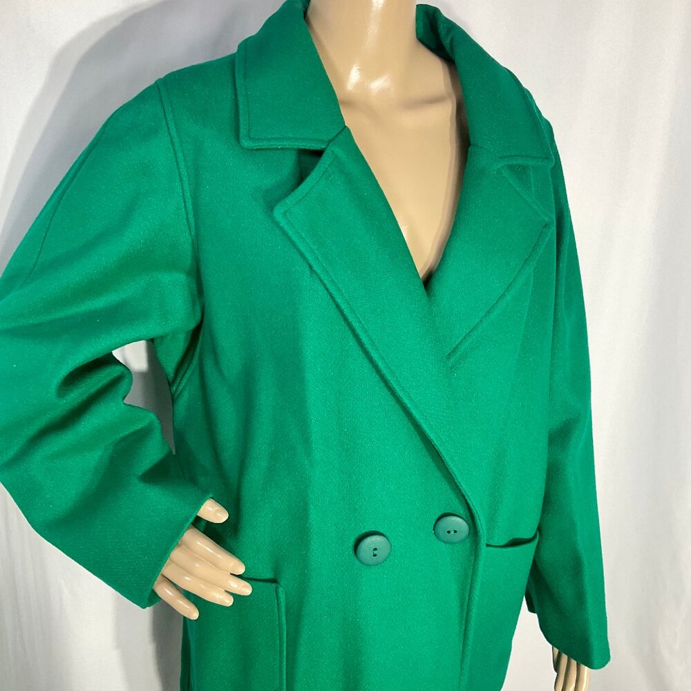 Vintage Herman Kay Coat Wool Blend Trench See Measurements Large